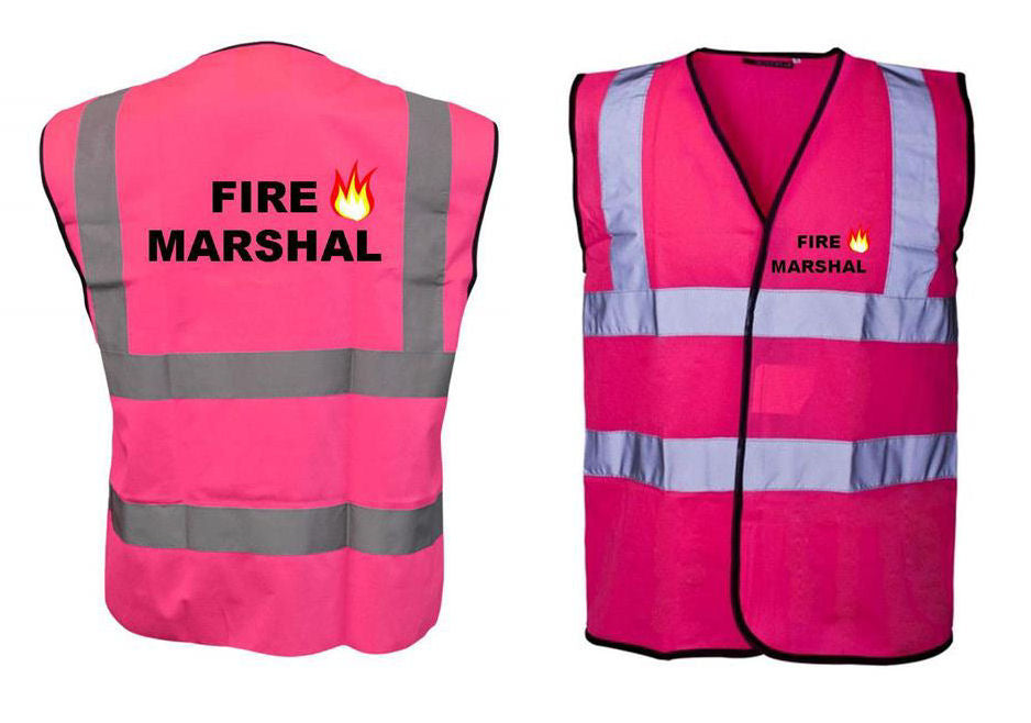 Fire Marshall High Vis Vest Pink